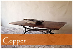 Copper coffee table