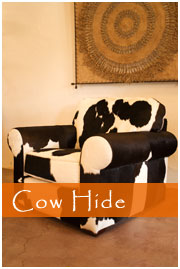 Living room cow hide chair