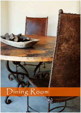 Salsa Style Dining Room with copper table