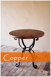 Copper end table