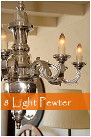 eight ligth pewter chandelier