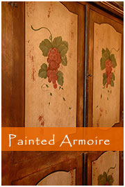 Hand painted armoire from Salsa trading Company Sonoma CA 